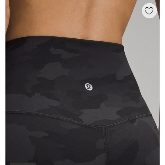 Lululemon Align Crop Tight 21" Camo Deep Coal Multi Black Yoga Pant Size 4 - Picture 3 of 9
